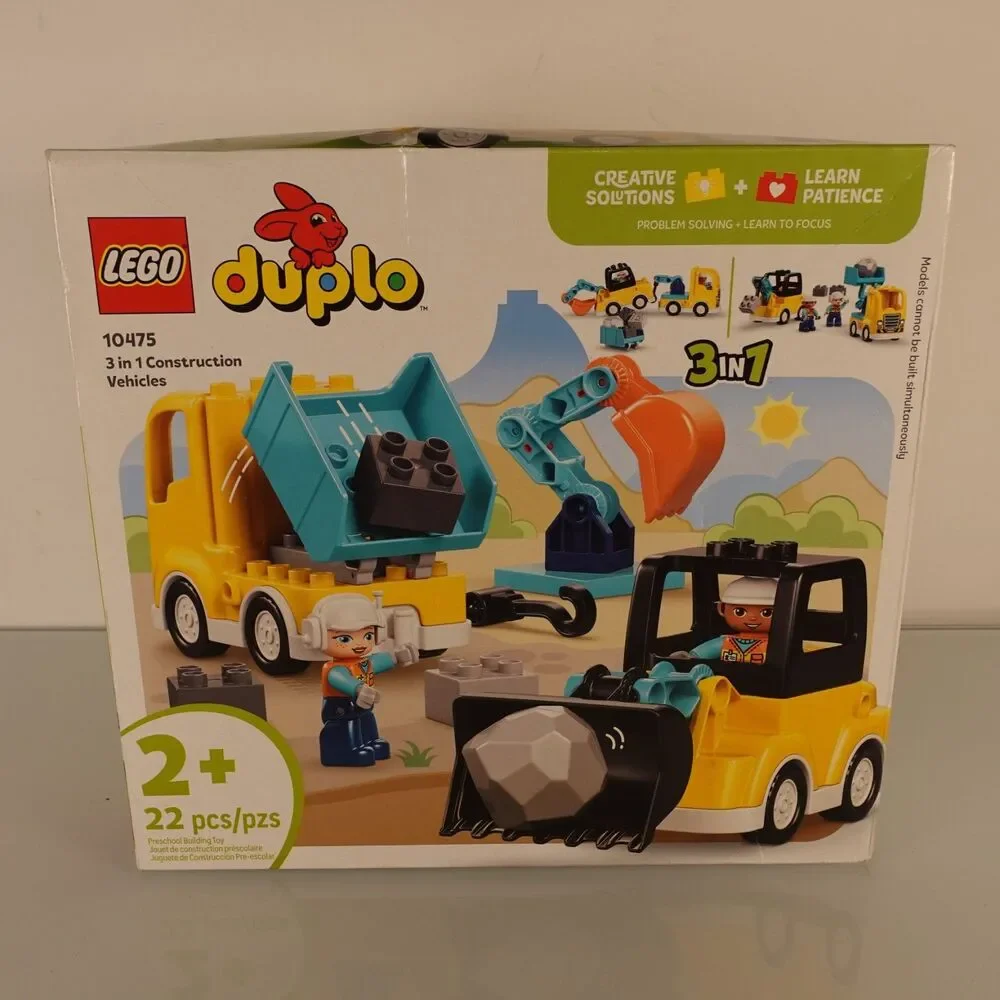 Lego Duplo 3 in 1 Construction Vehicles Truck Tractor Excavator Set Sealed 10475
